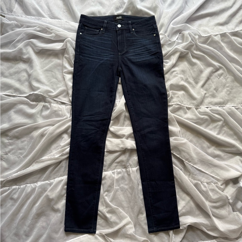 PAIGE Dark Wash Skyline Skinny Jeans